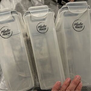 Clear Storage Containers, set of 3